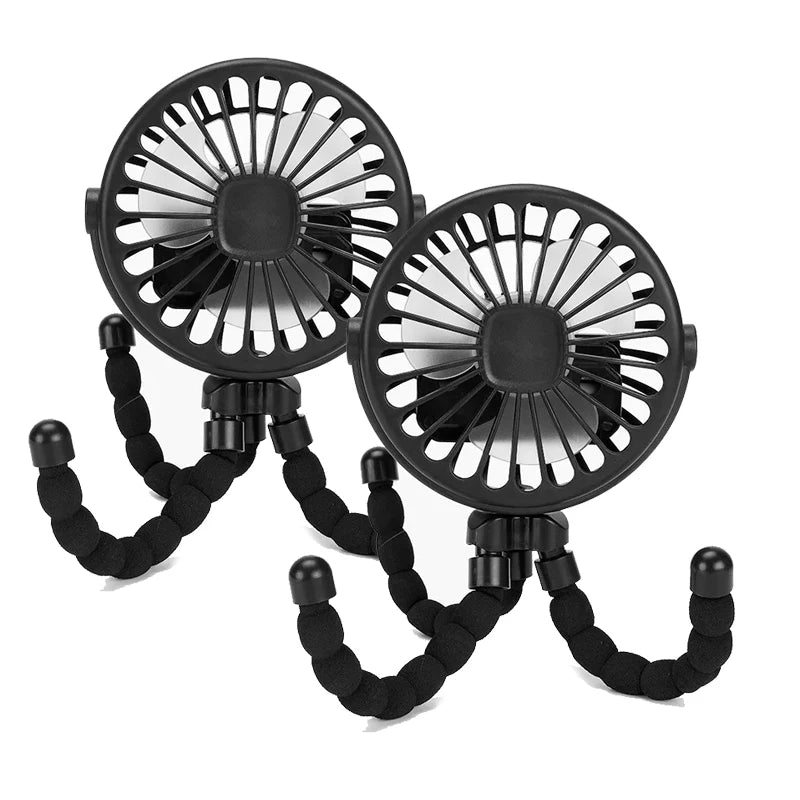 Fan for Cart Stroller Fans Portable Outdoor Fan Clip On for Baby 600mAh USB Rechargeable Handheld Electric Fan for Home 3 Speeds