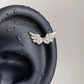 1pcs Quality Shiny Cross Zircon 316L Stainless Steel Ear Bone Nail Y2K Style Silver Color Earring for Women Cochlear Accessories