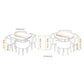 Nordic Round Dining Tables Set for Dining Room Furniture Kitchen Dining Table Set with 4 Chairs Home  Light Luxury Center Tables