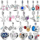 2026 Hot Sale Charms Bead 925 Sterling Sliver Pink Butterfly Luminous Firefly Dangle Fit Bangle Bracelet Necklace DIY Jewelry