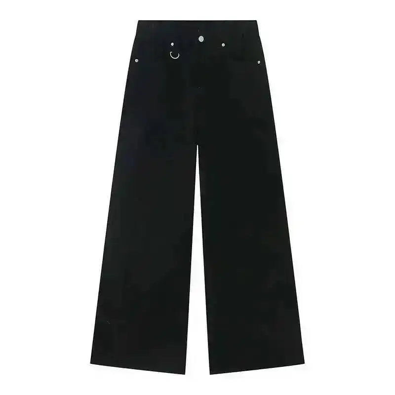 IEFB Summer Men's Denim Pants Old Blue Washed Male Jeans Straight Casual Menwear Loose Wide Leg Trousers New Fashion 9C354