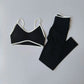 2pcs Sport Sets Women Gym Push Up Yoga Pants Hollow Back Gym Fitness Bras Workout High Waisted Leggings Seamless Tights Set Suit
