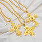 Anniyo Ethiopian Cross Pendant Necklaces for Women  Gold Color Habesha Eritrean African Ethnic Traditional Jewelry #346106