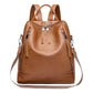 Women's Lightweight Leather Backpack Spring 2026 Commuter Bag Urban Minimalist Style Synthetic Leather Floral Embossed