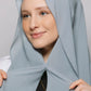 Chiffon Instant Hijab With Bulit-in Magnets Muslim Woman Hijab Solid Color Easy To Wear Shawl Wrap With Undercap Famme Headscarf