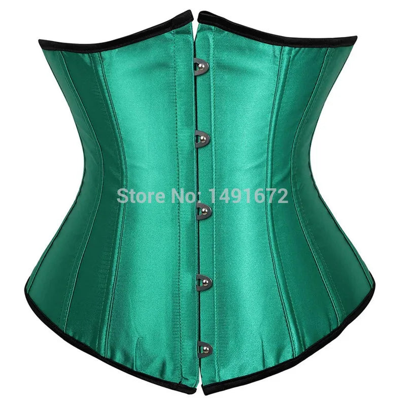 Sapubonva Corset Underbust Waist Cincher Workout Shape Body Belt Shapewear Corsets and Bustiers Lingerie Plus Size Women Gothic