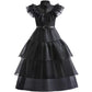 Girls Halloween Cosplay Costume Dress Movie Kids Gothic Dancing Vestidos Party Outfits Dress