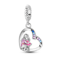 2026 Hot Sale Charms Bead 925 Sterling Sliver Pink Butterfly Luminous Firefly Dangle Fit Bangle Bracelet Necklace DIY Jewelry