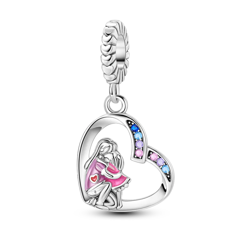 2026 Hot Sale Charms Bead 925 Sterling Sliver Pink Butterfly Luminous Firefly Dangle Fit Bangle Bracelet Necklace DIY Jewelry