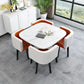 Nordic Round Dining Tables Set for Dining Room Furniture Kitchen Dining Table Set with 4 Chairs Home  Light Luxury Center Tables