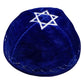 VELVET JEWISH YARMULKE KIPPAH WITH STAR EMBROIDERED