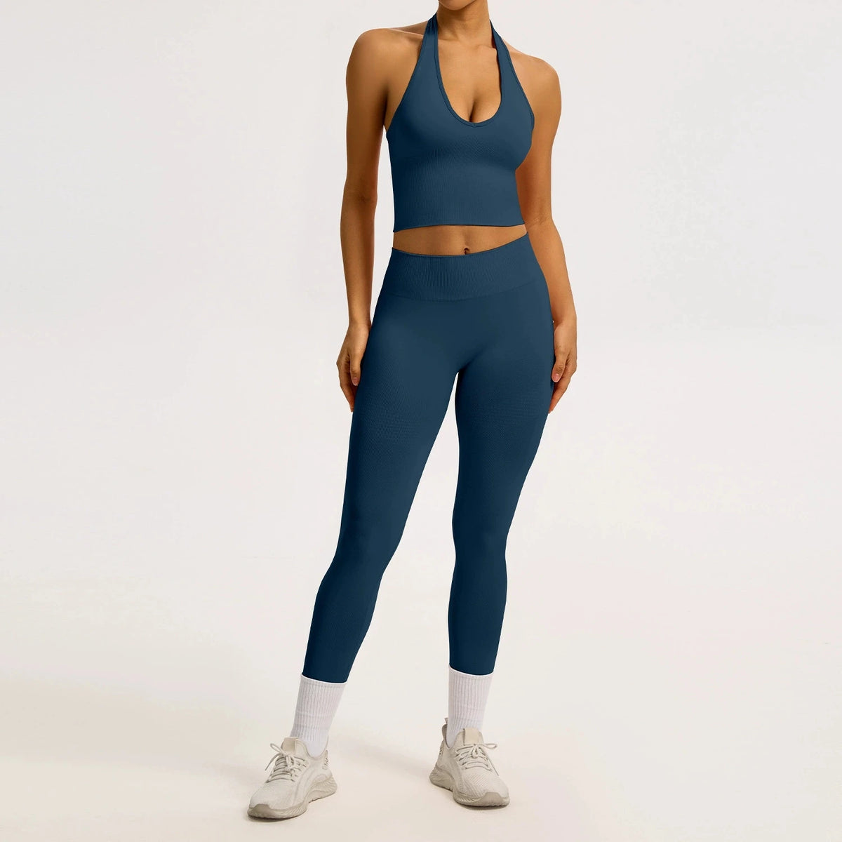 2/3PCS Yoga Set Women Gym Long Sleeve Sports Suits Fitness Bra Crop Top Workout Clothes Female Solid Seamless Legging Sportswear
