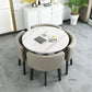 Nordic Round Dining Tables Set for Dining Room Furniture Kitchen Dining Table Set with 4 Chairs Home  Light Luxury Center Tables