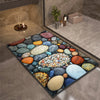 Stone-design diatomite-style bath mat for bathroom or shower floor