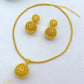 Dubai Ball 24k Gold Plated Jewelry Sets for Women Indian Bridal Costume Necklace Earrings Sets Nigerian Wedding Party Gifts