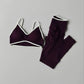2pcs Sport Sets Women Gym Push Up Yoga Pants Hollow Back Gym Fitness Bras Workout High Waisted Leggings Seamless Tights Set Suit