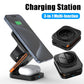 3 in 1 Foldable Charging Station Fast Magnetic Wireless Charger Stand for iPhone 17 16 15 14 13 12 Apple Watch 8 7 6 Airpods Pro