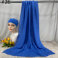 110colors Modal Hijab with Modal Undercap Set Basic Stretchy Pullover Headscarf Thin Breathable Sunscreen Head Wrap Hijabs Scarf