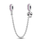 Silver Clasp 925 Sterling Silver CZ Pave Clip Charms Daisy Beads Stopper Safety Chain Fit Original Bangle Bracelet Jewelry Clips