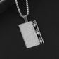 Arabic Ayatul Kursi Stainless Steel Quran Necklace Rectangle Pendant Islamic Jewelry Amulet Muslim Friends Gift