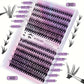 240 Eyelash Cluster D Curling Mascara Set 30D40D 10-16mm Hybrid Lash Cluster with Lash Adhesive, Sealant and Lash Application To