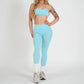 2/3PCS NoLogo Seamless DVision Yoga Set Women Workout Scrunch Leggings Strappy Sports Bra Fitness Gym Shorts Workout Suits XP65