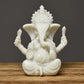 Hindu Ganesha Buddha Elephant Statue Golden Sandstone Ganesha Figurine Tabletop Decoration Ornament Elephant Figurine Home Decor