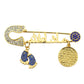Muslim Islam Mashallah Allah Turkish Four Gul Suras Marsala of Islam In Arab Baby Pin Brooch Clothing Accessories Gifts