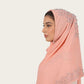 Muslim Square Scarf Women Fashion Rhinestone Hijab Arab Headwrap Turban Headband Pearl Chiffon Islamic Headscarf  Free Pin