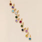EMANCO Stainless Steel Classic Octagon Birthstone Charms 14K Gold Plated Pendant For DIY Jewelry Making Necklace