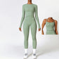 2/3PCS Yoga Set Women Workout Set Seamless Sportswear Gym Clothing Fitness Long Sleeve Crop Top High Waist Leggings Sports Suits