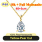 PureNew 1-5ct Classic Full Moissanite Necklace For Women S925 Silver Plated 18k Gold D Color VVS1 Women's Moissanite Chain Gift