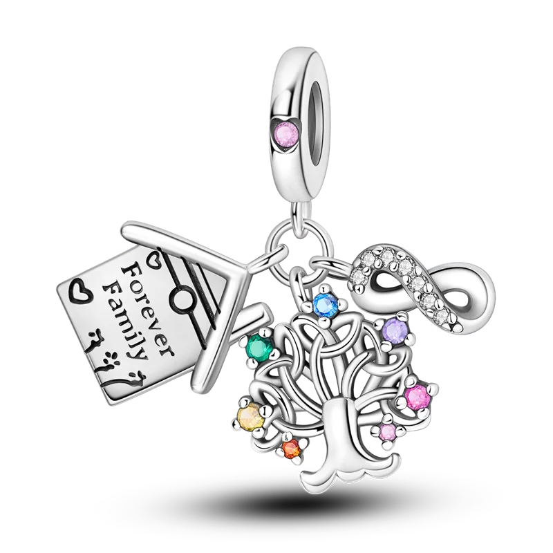 2026 Hot Sale Charms Bead 925 Sterling Sliver Pink Butterfly Luminous Firefly Dangle Fit Bangle Bracelet Necklace DIY Jewelry