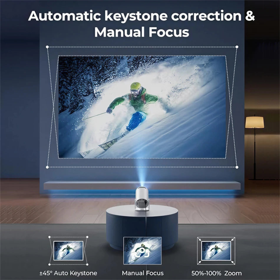 2026 New HY300 Projector 4K Android 11 Wifi6 290ANSI Allwinner H713 BT5.0 1080P 1280*720P Cinema Outdoor Portable Projetors ﻿
