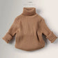 2025 New Autumn Baby Girls Sweater Kids Sweater Winter High Neck Sweater Boys Casual Loose Pullover Sweater Baby Knitted Clothes