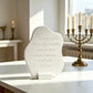 Jewish Shabbat Candle Lighting Blessing Plaque Silicone Mold with Hebrew Prayer DIY Resin Plaster Epoxy Craft Mold