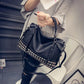Customizable Rivet Women's PU Leather Handbag New Fashion Cowhide Women Messenger Bags One Shoulder Handbag Big Bags