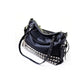 Customizable Rivet Women's PU Leather Handbag New Fashion Cowhide Women Messenger Bags One Shoulder Handbag Big Bags