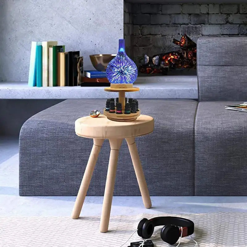 2 Tier Essential Oil Display Stand storage Shelf Wooden Exquisite Rack With 12 Grooves Compartments  2 Tier Fragrance Oil Shelf