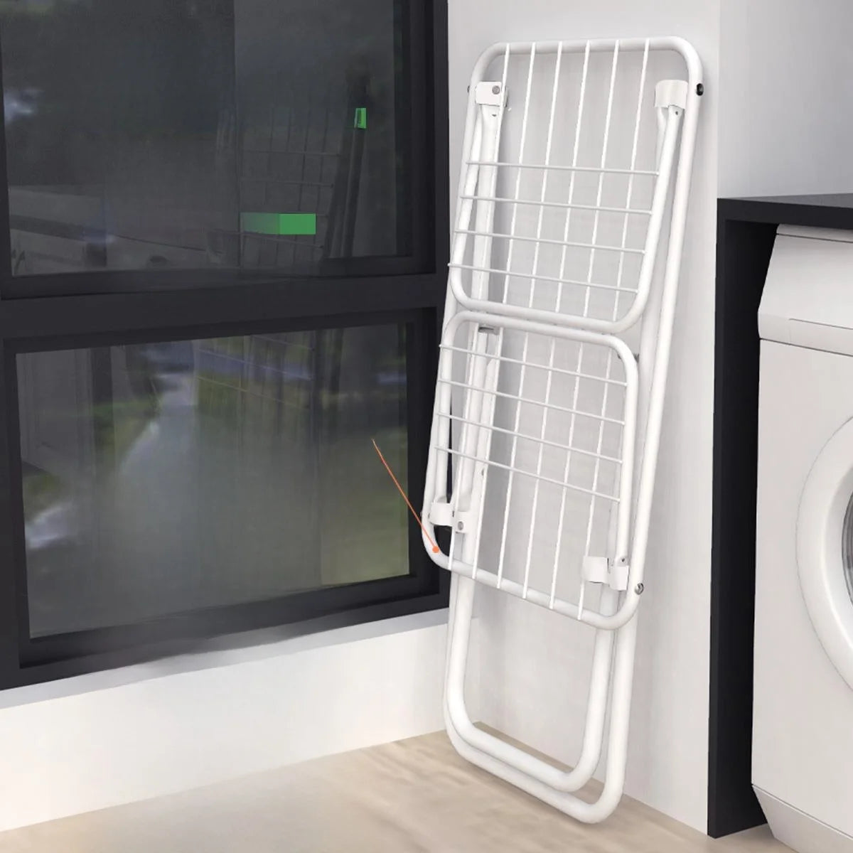 Simple Floor-Mounted Laundry Drying Rack Yangzi Footline Heater Balcony Stacking Easy-To-Use Clothes Drying Rack Home Use