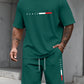 Men's Tracksuit 2 Piece O-neck Short Sleeve Shirt Shorts Set Men's Running Suit Plus Size T shirts Man Clothing Summer T-shirt