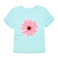 100% Cotton Toddler Girl T Shirt 2 to 3 4 5 6 7 8 9 10 11 12 13 14 Years Pink White Tshirt Flower Print Teenage Girls Tee Shirts