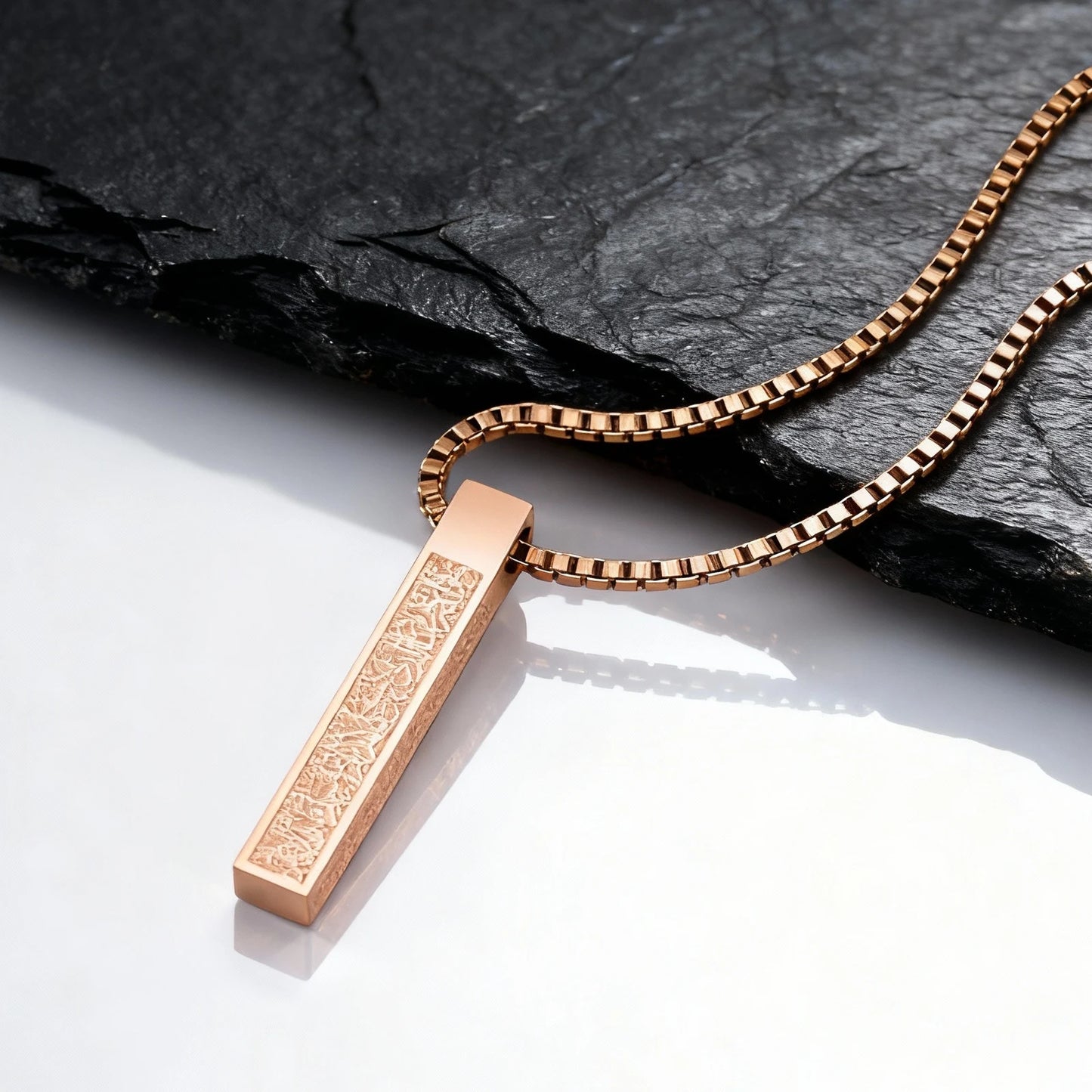 Allah Arabic Vertical Necklaces for Men Women,Muslim Pendant Ayatul Kursi Necklace,Islam Eid Ramadan Islamic Jewelry Gifts