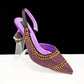QSGFC New Italian Pumps and Bag To Party 2024 INS Style Pointed-Toe Rhinestone Elegant High Heels Champagne Wedge for Women