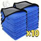1/2/3/6/10pcs 30X60cm Microfiber Car Cleaning Towels Soft Quick Drying for Windows Mirrors Wiping Rags Double Layer Wash Cloth