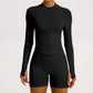 2/3PCS Yoga Set Women Gym Long Sleeve Sports Suits Fitness Bra Crop Top Workout Clothes Female Solid Seamless Legging Sportswear