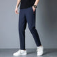Men's casual pants straight leg slim fit elastic waist jogging pants Korean classic blue black gray men's pants plus size 4XL5XL