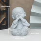 Little Buddhist Monks Tibetan Buddhism Figurines Buddha Stone Statue Garden Car Ornament Meditation Home Aquarium Decoration