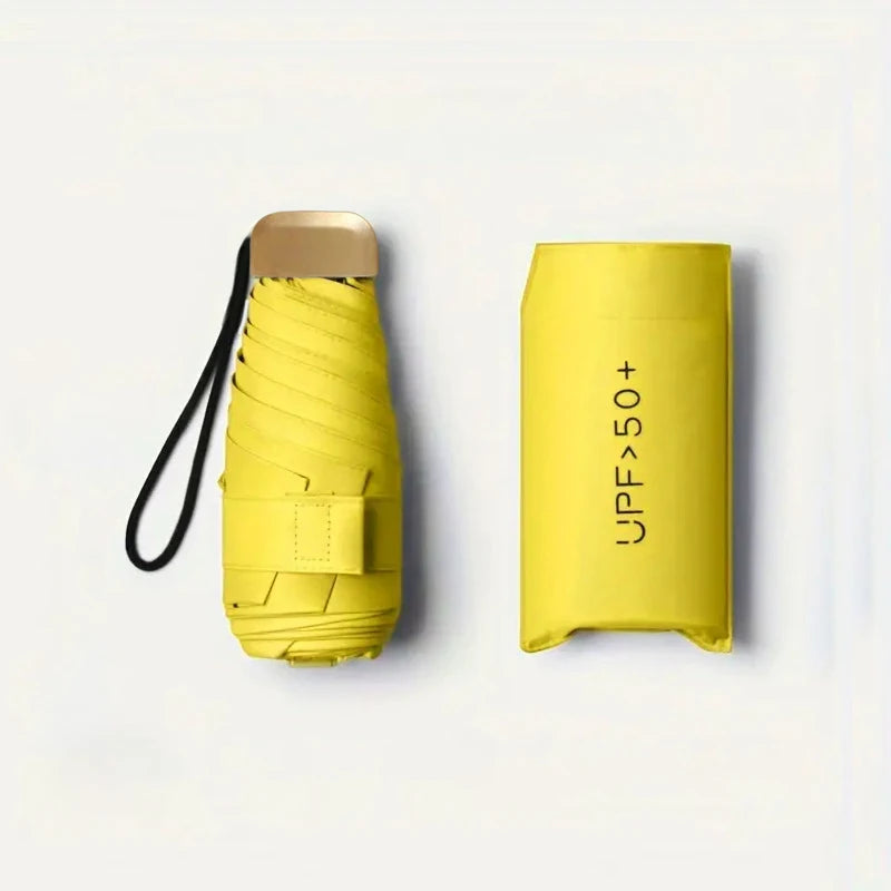 Ultra light mini women's 50 fold sun umbrella, sun protection and UV protection dual-purpose umbrella, sun umbrella pocket capsu