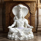 3D Printed Indian Shiva Yoga Statue with Cobra, Meditating Seated Shiva Deity, South Asian Ornament